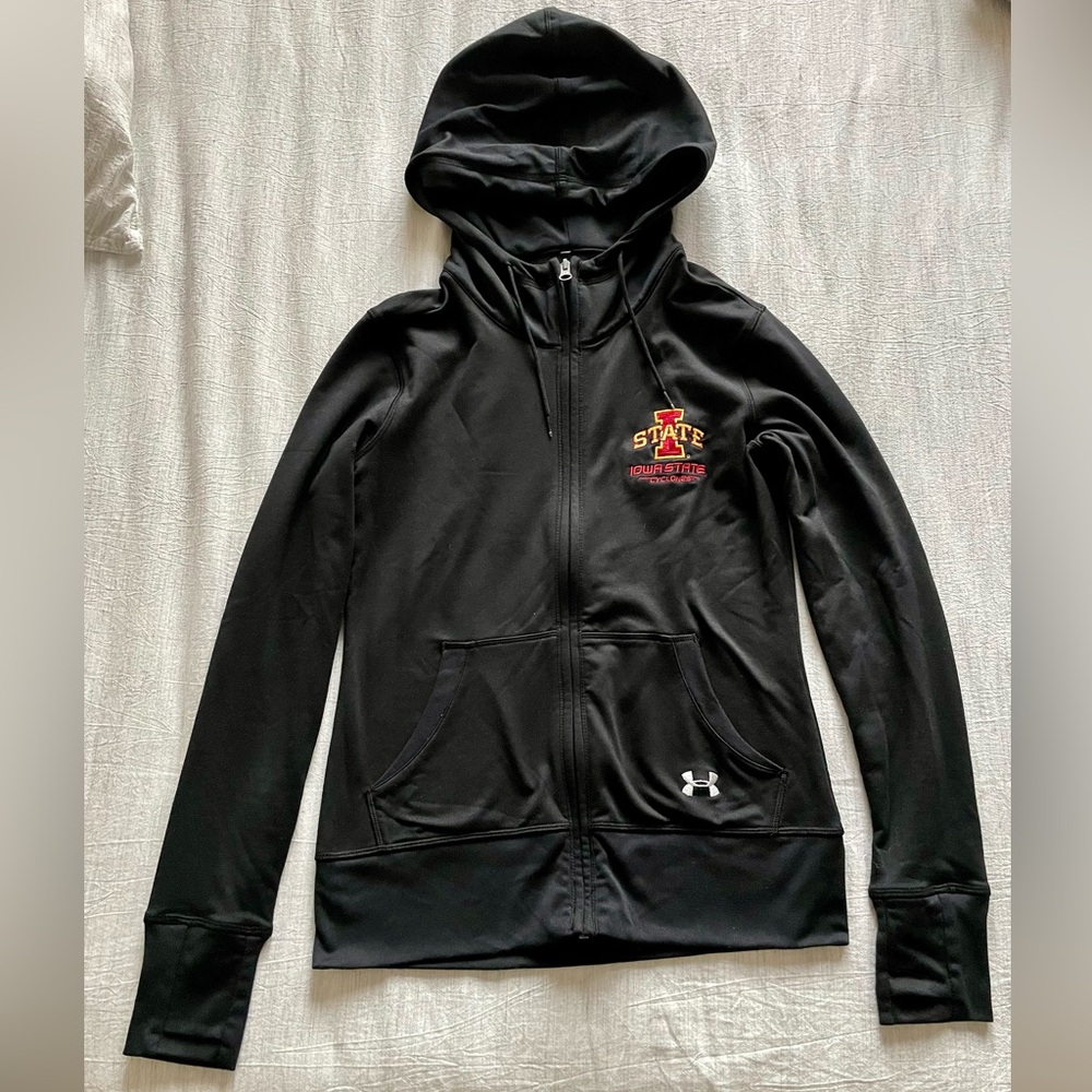 Under Armour Black Iowa State Cyclones Zip Up Hoodie Sweatshirt